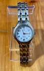 Vtg Mens Stainless Steel Silver Gold Tone Timex Indiglo WR50M Mens Watch  7.25"