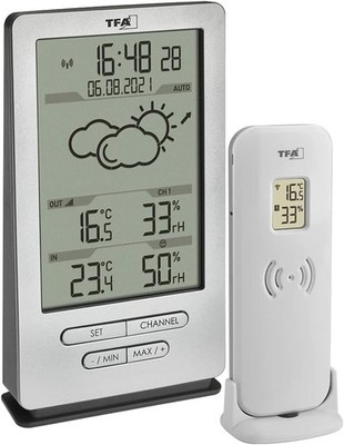 TFA Dostmann Funk Wetterstation Xena, 35.1162.54, Außensensor, Wettervorhersage