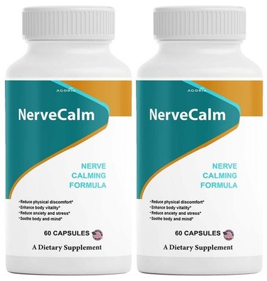 (2 Pack) Nerve Calm Advanced Formula, NerveCalm Max Strength Capsules