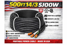 500FT 14/3 SJOOW Portable Cord UL CSA Made in USA Flexible Power