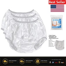 Adult Waterproof Vinyl Diaper Covers 3-Pack - Secure, Leak-Resistant Design