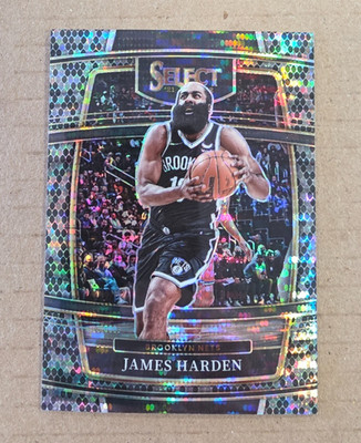 2021-22 Panini Select Basketball James Harden Black Snake Skin 1/1 Card #47 READ