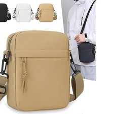 Unisex Solid Color Crossbody Bag Lightweight Single Shoulder Small Phone Bag Cas