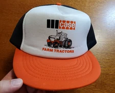 Vintage CASE Farm Tractors Snapback 80s Trucker Hat Cap J.F. Beaver Made In USA