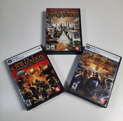 Civilization IV PC CD-ROM Lot GOTY Beyond the Sword Colonization Warlords  1994