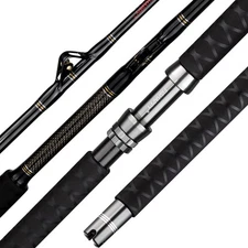 Trolling Rod Saltwater Offshore Heavy Roller Rod Bent Butt Trolling Rod Big G...