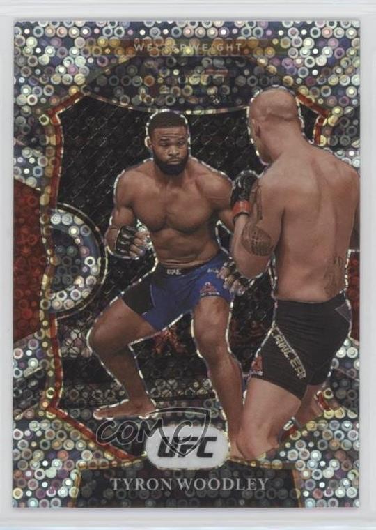 2021 Panini Select UFC Concourse Disco Prizm Tyron Woodley #3 0a9j