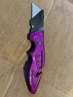 Milwaukee FASTBACK Folding Utility Knife Purple Steel Blade 48-22-1901