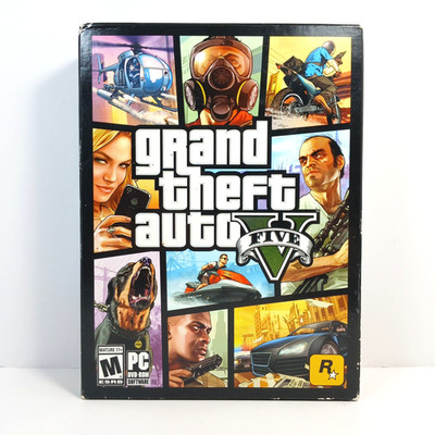 GTA Grand Theft Auto 5 PC DVD-ROM 7 Discs Rockstar Games