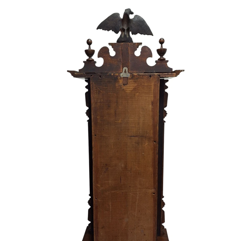 Gustar Becker Vienna Wall Clock Weight Driven Chiming German Antique Vintage - Image 2 of 4