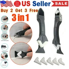 3-in-1 Silicone Remover Caulk Finisher Sealant Smooth Scraper Grout Scraper NEW