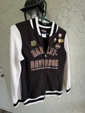 Harley Davidson Jacket Size S Long Sleeve Fleece & Biker Pins El Paso Texas