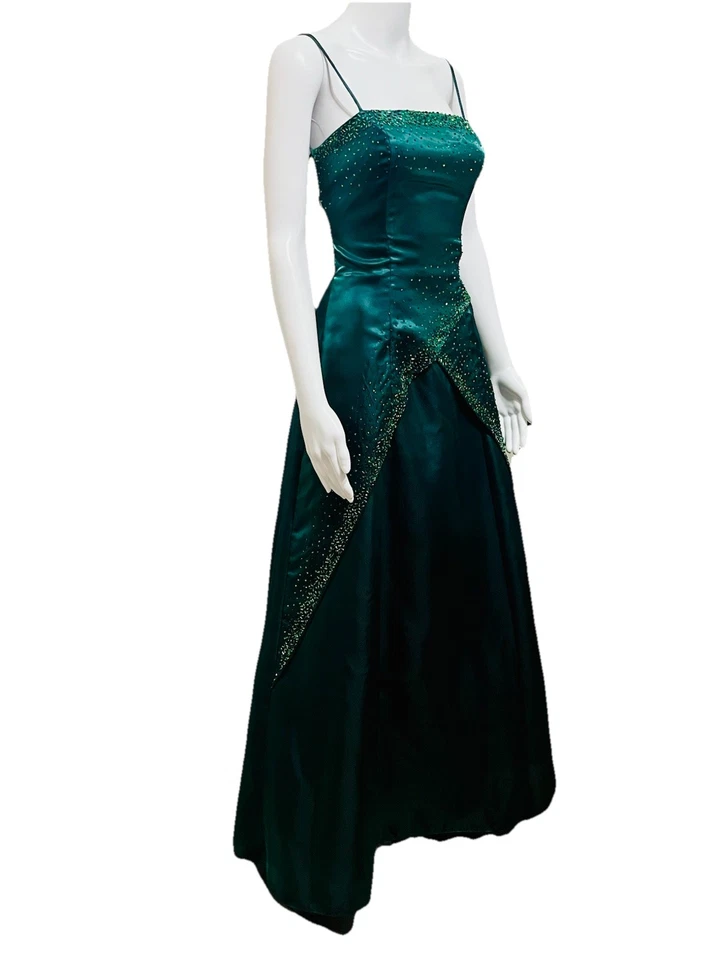 Morgan & Co Linda Bernel 绿色正式礼服,尺寸 5/6 选美舞会 Quinceañera 连衣裙 — 第 3/4 张图片