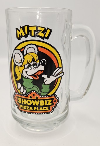 Vintage - 1980s ShowBiz Pizza Place Mitzi Rock-afire Explosion Glass Mug