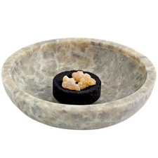 Natural Stone Incense Burner Bowl Smudge Censer for Charcoal Incense Resin Cones