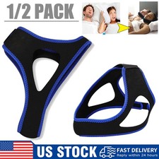 1/2x Anti Snoring Chin Strap, Adjustable Stop Snoring Chin Straps for CPAP Users