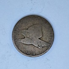 1958 Flying Eagle 1 Cent Penny Full Date 1C Coin Well Circulated #SA29