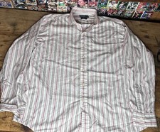 VTG Polo Ralph Lauren Regent Custom Fit Button Down Shirt Pink Striped XL 17.5