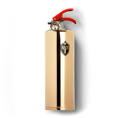 CHIC FIRE - Design Fire Extinguisher - Brass - Fully functional - ABC