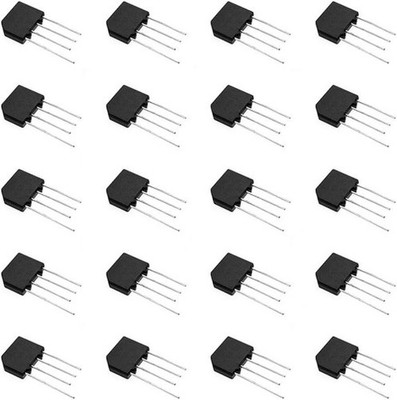 20pcs KBP307 3A/700V Single Phase Flat Bridge Rectifier, 4 Pin