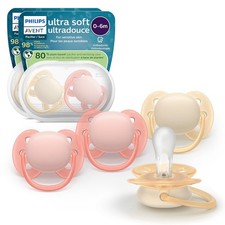Ultra Soft Pacifiers - Orthodontic Design,for Babies 0-6 Months Flexible Shield