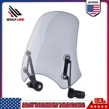 WOLFLINE Motorcycle Windshield Windscreen For Harley Davidson Dyna Softail