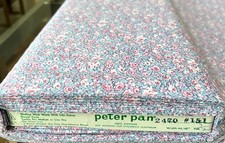 Vintage Peter Pan pink/blue floral fabric 2 yds x 44” (more available) NOS