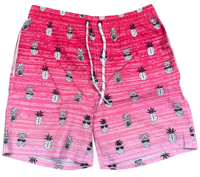 Brand New Trunks Surf & Swim Boys Swimsuit Trunks Large Pink w/ Pineapples