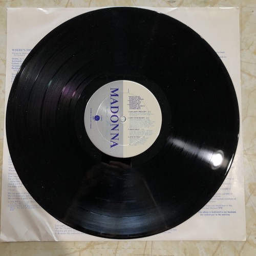 Madonna True Blue Orig. 1986 Vinyl LP In Shrink w/Poster, NM Vinyl/EX Cover - Picture 3 of 4