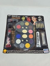 MONSTER VALUE HALLOWEEN MAKEUP SET TRAY CREAM FAKE BLOOD GLITTER GEL RUBIES USA