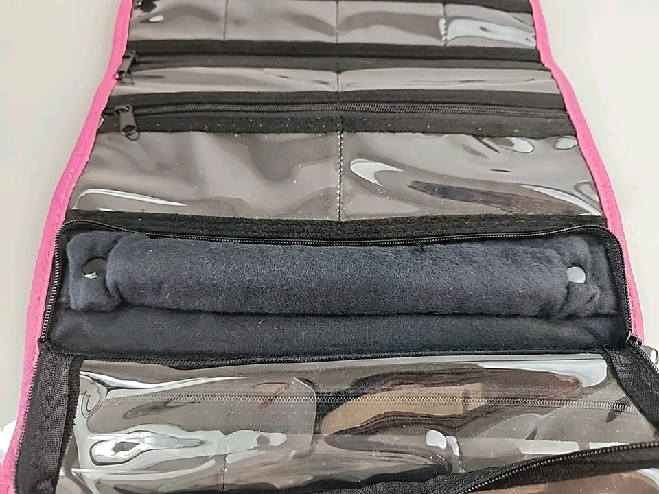 Silver SafeKeeper Brand Travel Bag Set Hanging Jewelry Organizer Pink 3