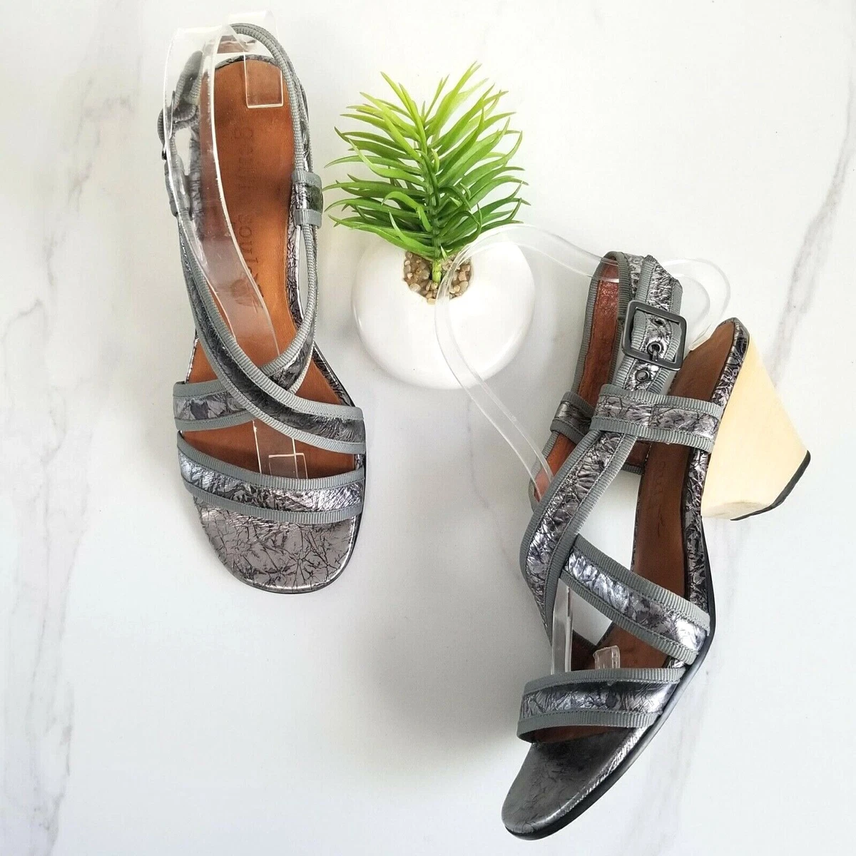 Metallic hotsell chunky sandals