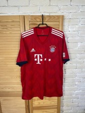 BAYERN MUNICH JERSEY HOME FOOTBALL SOCCER SHIRT 2018 2019 RED ADIDAS MEN sz 2XL