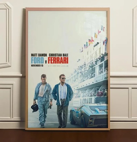 Ford v Ferrari Movie Poster,minimalist funny art, Movie Collectibles - 第 1/4 張圖片
