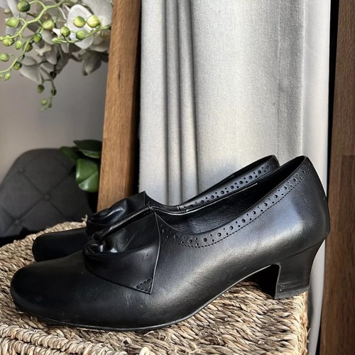 Hotter Donna Zapatos para Mujer Reino Unido 6.5 Cuero Negro Corte - Imagen 6 de 10