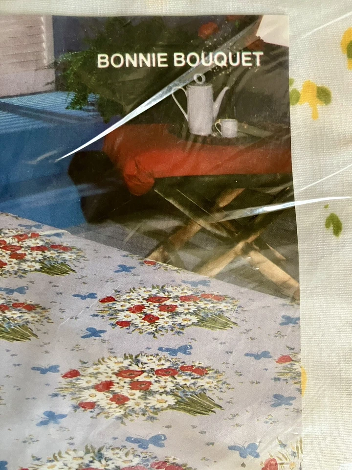 VTG Morgan Jones Spring Mills Queen Flat Luxury Muslin Bed Sheet Bonny Bouquet - Image 3 of 4