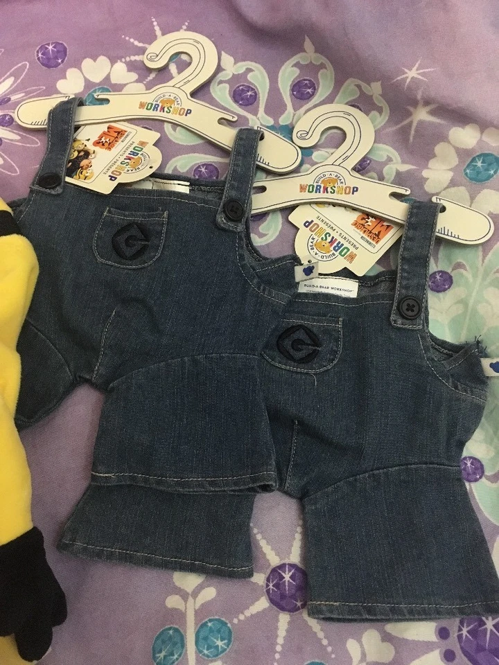 Build A Bear Workshop Minions Dave & Jerry Mit 2 Latzhosen UNBEFÜLLT NEU - Bild 4 von 4