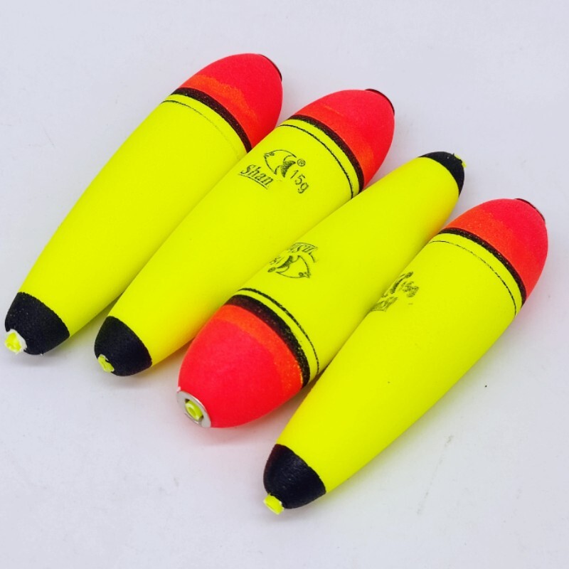 15g/0.5oz Fishing Slip Bobbers, 4 Pack EVA Fishing Float, Yellow