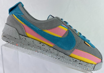 Nike Union Cortez Light Smoke Grey Blue Yellow Sneakers DR1413-002 Men's Sz 10