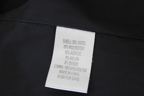 Marvin Richards New York Coat Womens Size L Black Double Breasted Pea Lined - Picture 7 of 10