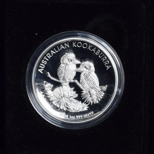 2013 AUSTRALIA PERTH MINT 1 OZ. SILVER PROOF HIGH RELIEF KOOKABURRA! CERT. #6379 - Image 2 of 4