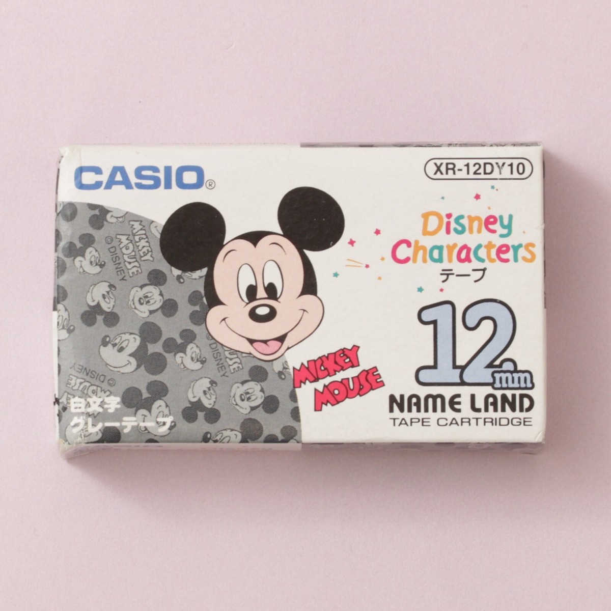 Genuine CASIO XR-12DY10 Mickey Mouse Disney Name Land 12mm Tape