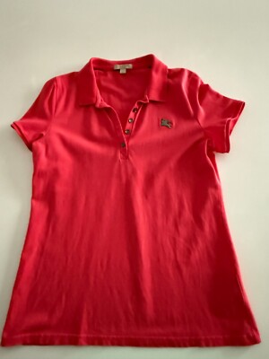 Burberry Brit Damen Poloshirt Polohemd Gr. L  rot/koralle Kurzarm 1-mal getragen