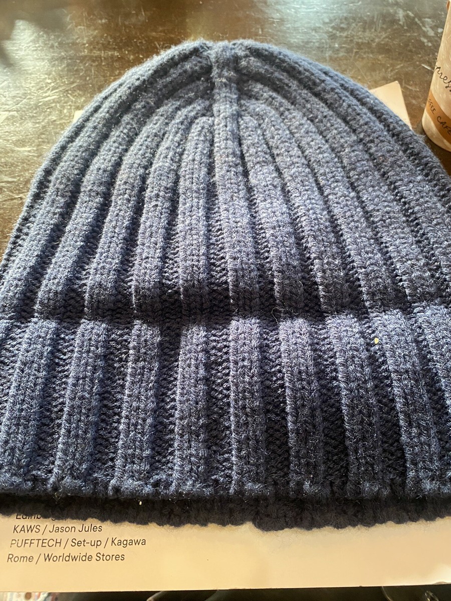 UGG AUSTRALIA WOOL RIBBED BLUE WINTER UNISEX BEANIE Hat  display picture 2
