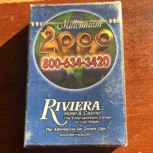 NEW Las Vegas Playing Cards Millennium 2000 RIVIERA Hotel & Casino Vintage Deck