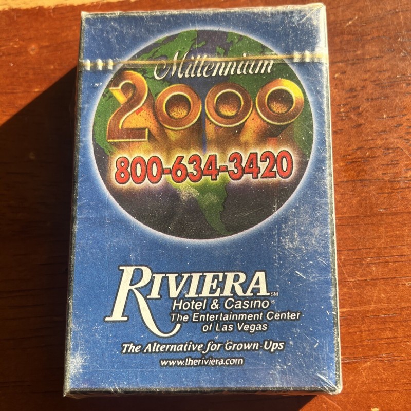 NEW Las Vegas Playing Cards Millennium 2000 RIVIERA Hotel & Casino Vintage Deck