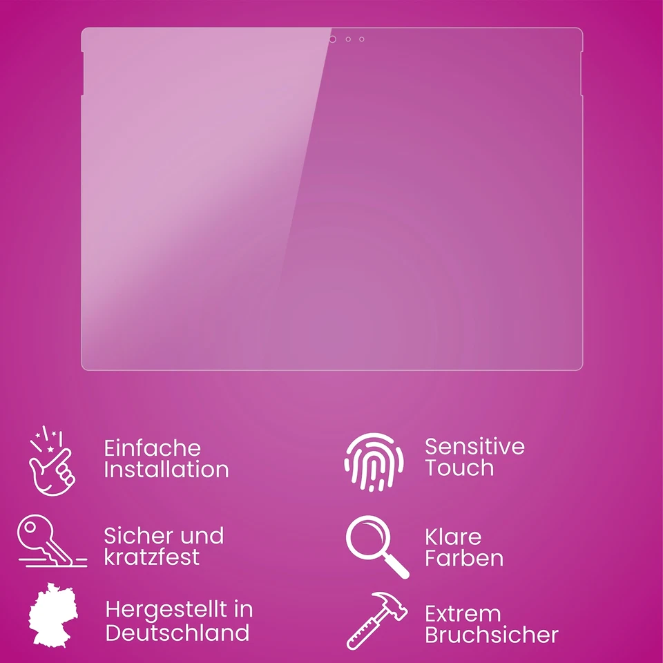 atFoliX Glasfolie für Microsoft Surface Pro 3 Displayfolie 9H Schutzpanzer - Bild 3 von 4