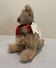 Vintage Kangaroo and Baby Joey Stuffed Animal Fur Musical Australia Rare