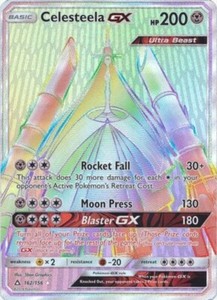 Near Mint - Mint Full Art Hyper Rare Celesteela GX - Ultra Prism 162/156