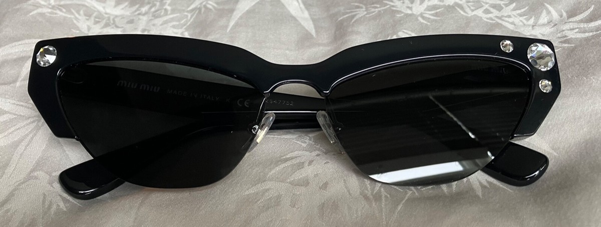 Miu Miu Rhinestone Embellished Cateye Sunglasses 1-8_be091306-80d0-4fff-ae61-  main image 2
